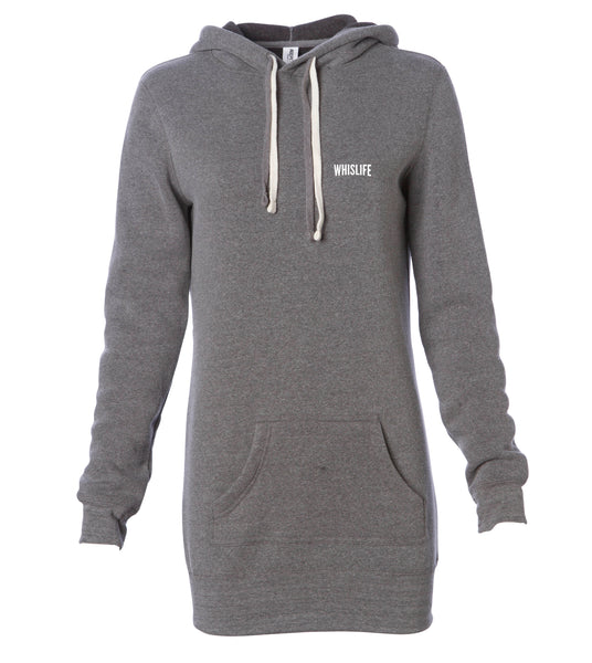 Women's Midweight Pullover Dress Hoodie - 2" Solid Logo