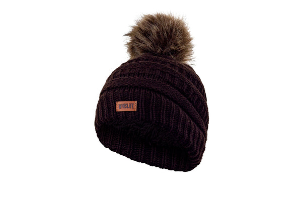 Youth Faux Fur Pom Toque