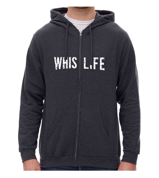 Unisex Zip Hoodie - 10" Distress Logo