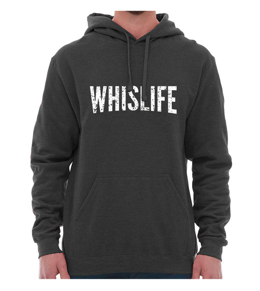 Unisex Hoodie- 10" Distressed Logo - Grey's