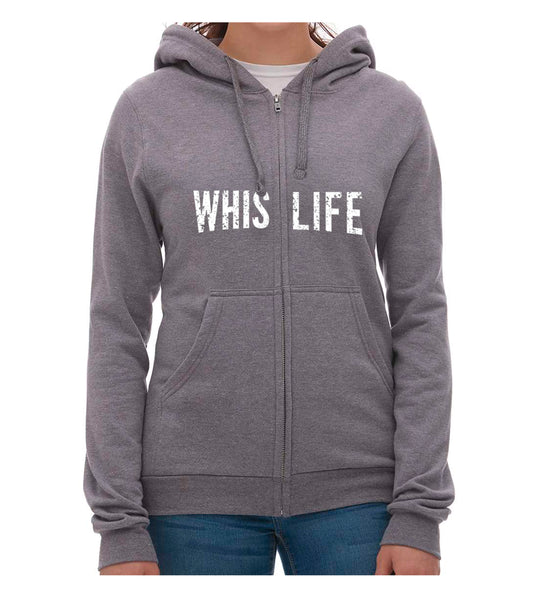 Unisex Zip Hoodie - 10" Distress Logo