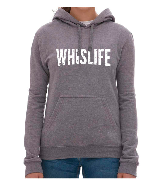 Unisex Hoodie- 10" Distressed Logo - Grey's