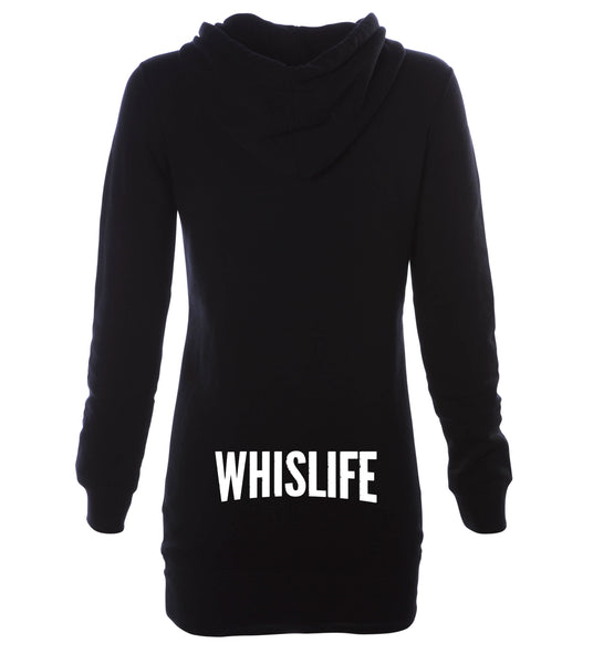 Women's Midweight Pullover Dress Hoodie - 2" Solid Logo