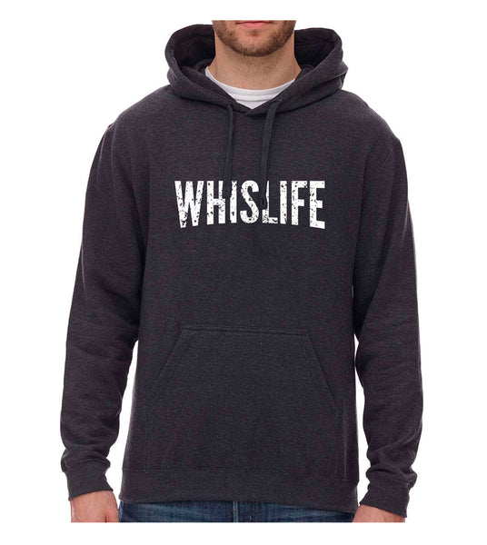 Unisex Hoodie- 10" Distressed Logo - Grey's