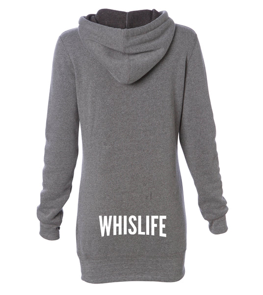 Women's Midweight Pullover Dress Hoodie - 2" Solid Logo