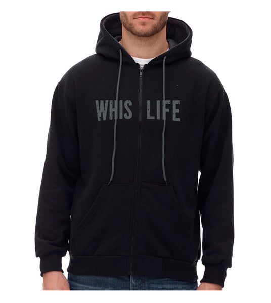 Unisex Two - Colour Zip Hoodie - 10" Distressed Logo