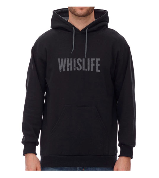 Unisex Two - Tone Hoodie - 10" Distressed Logo