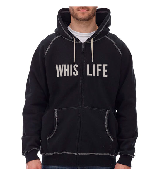 Unisex Heavyweight Zip Hoodie - 10" Solid Logo