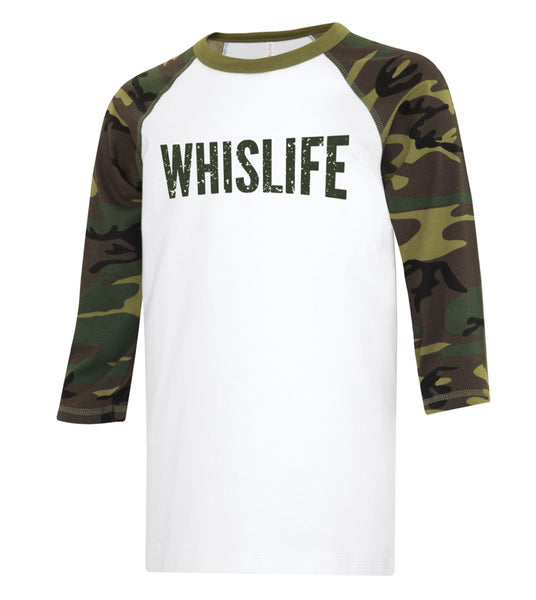 Unisex Baseball T-Shirt - 10" Distressed Logo