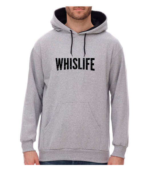 Unisex Two - Tone Hoodie - 10" Distressed Logo