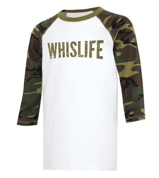 Unisex Baseball T-Shirt - 10" Distressed Logo