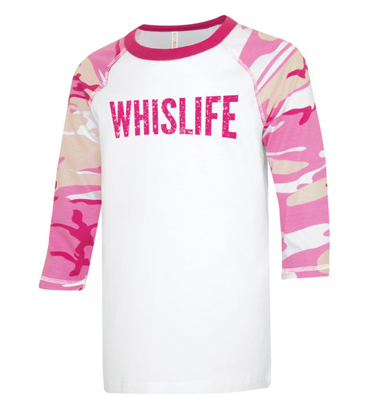 Unisex Baseball T-Shirt - 10" Distressed Logo