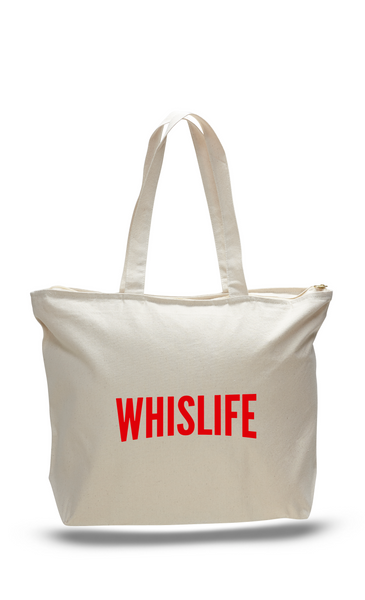 Canvas Zippered Tote Bag