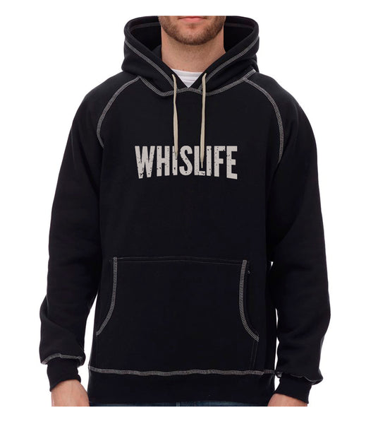 Unisex Heavyweight Hoodie - 10" Distressed Logo