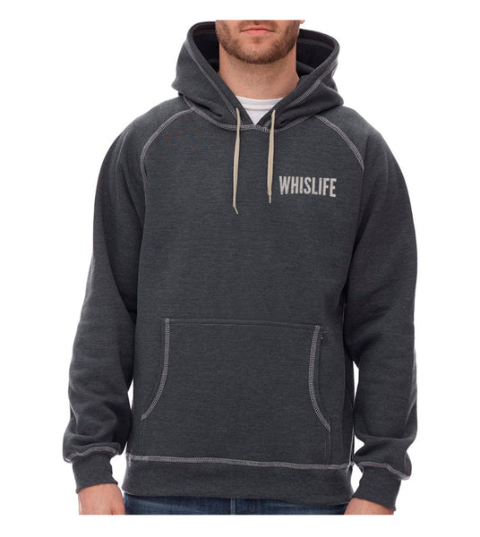 Unisex Heavyweight Hoodie - 4" Distressed Logo