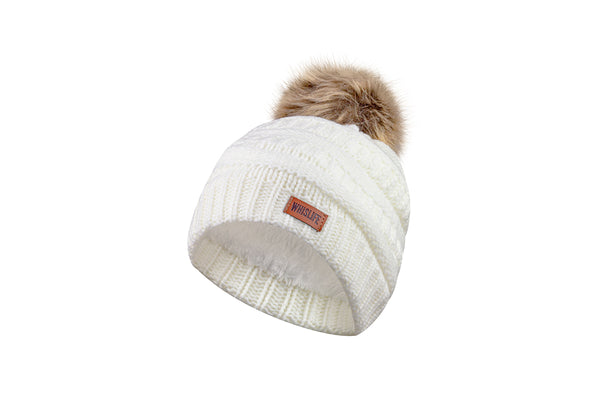 Women's Faux Fur Pom Toque
