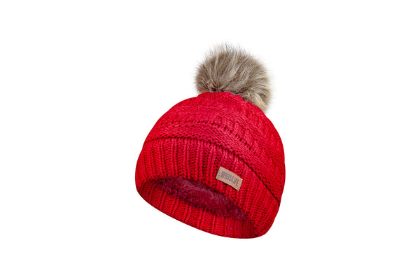 Women's Faux Fur Pom Toque