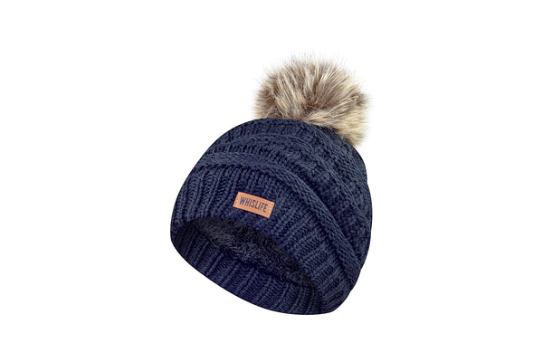Women's Faux Fur Pom Toque