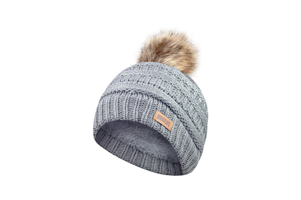 Women's Faux Fur Pom Toque