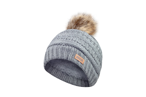 Youth Faux Fur Pom Toque