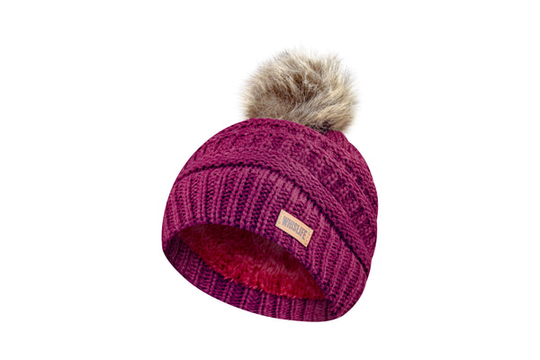 Youth Faux Fur Pom Toque