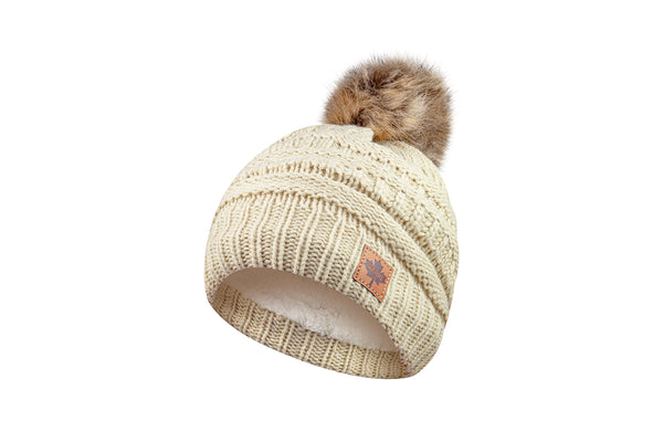 Women's Faux Fur Pom Toque - Maple