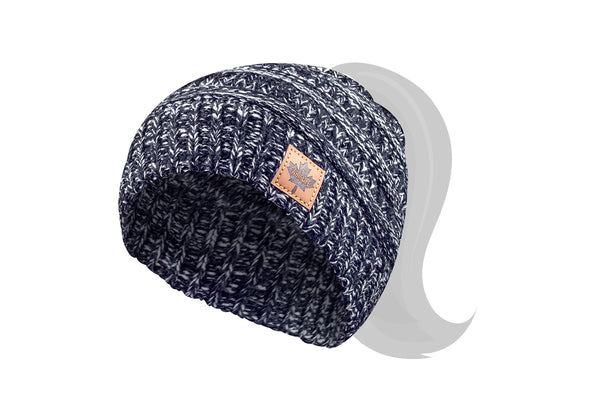 Women's Knitted Ponytail Toque - Maple