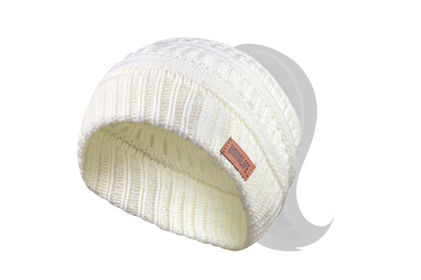 Women's Knitted Ponytail Toque
