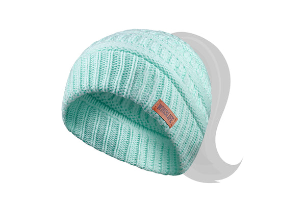 Women's Knitted Ponytail Toque